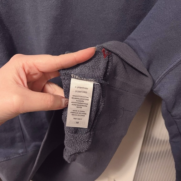 NWT n:Philanthropy Sela Sweatshirt Crewneck in Blue Mirage Size M - Picture 6 of 13